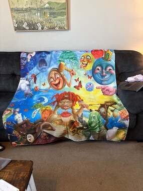 Trippk Red Life's a Trip tapestry 50x60